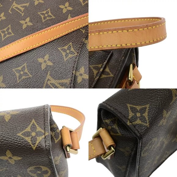 LOUIS VUITTON Saint Cloud MM Shoulder Bag Monogram Leather Brown M51243 17FA183 - Picture 4 of 16